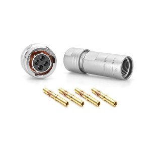 RT06104SNH03SS-K, Стандартный цилиндрический соединитель Plug Kit, Socket, wi silicone seal IP69k