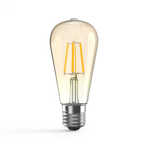 Лампа LED Filament ST64 E27 6W Golden 2400К 1/10/40 102802006