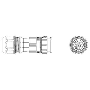 CC-02BMFB-QL8APP, Цилиндрические метрические разъемы C-20A 02P Field Inst Scw In M CONN F PIN