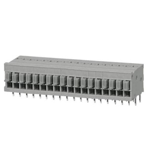 TBL009-254-18GY-2GY, Фиксированные клеммные колодки Terminal block, screwless, 2.54, Horizontal, 18, Gray w Gray Button