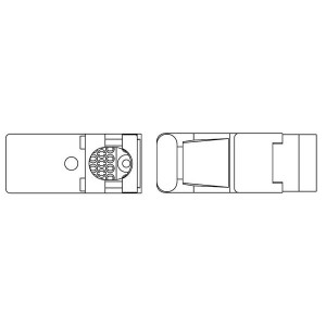 516-038-000-405, Разъемы стоек и панелей 516 Series Rack & Panel Connector with 38 empty contact slots in a Receptacle style connector. The insulator is Grey PC withno cover and an actuating screw.