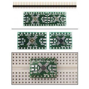 204-0016-01, Печатные и макетные платы .5mm Pitch 16/20 Pin QFP/QFN Adapter