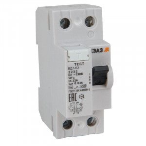 Выключатель дифференциального тока (УЗО) 2п 40А 30мА ВД1-63-2240-АС УХЛ4 электронное 318461