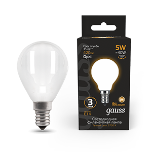 Лампа LED Filament Globe OPAL E14 5W 2700K 1/10/50 105201105