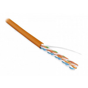 Кабель витая пара U/UTP кат.5E 4х2х24AWG solid LSZH нг(А)-HF UUTP4-C5E-S24-IN-LSZH-OR-305 оранж. (уп.305м) 46858