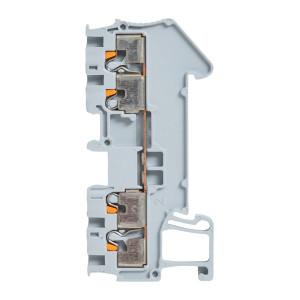 Клеммная колодка пружинная 1,5 Push-in 4 вывода серая