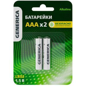 Элемент питания алкалиновый AAA/LR03 Alkaline (блист.2шт) ABT-LR03-ST-L02-G