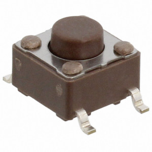 DTSM62NV, Brown Stem Tactile Switch, SPST 50 mA @ 12 V dc 5mm