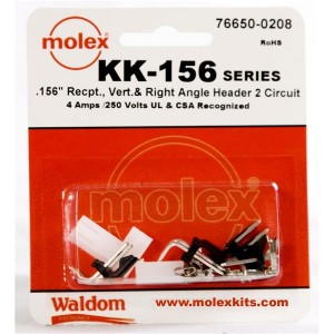 76650-0208, Проводные клеммы и зажимы KK-156 Connector Kit V & RA Hdr Rec 2Ckt