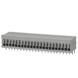 TBL009-254-22GY-2GY, Фиксированные клеммные колодки Terminal block, screwless, 2.54, Horizontal, 22, Gray w Gray Button