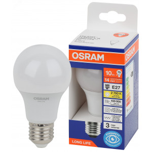 Лампа светодиодная LED 10Вт Е27 2700К 806Лм груша 220В (замена 75Вт) OSRAM 4099854185977