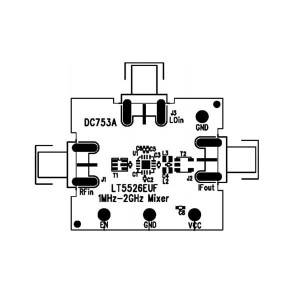 DC753A, Радиочастотные средства разработки LT5526EUF - 1MHz-2GHz Mixer