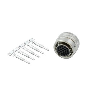 LPT06SE-14-19S(023)(LC), Стандартный цилиндрический соединитель Strt Plug 19 socket Nickel Plating