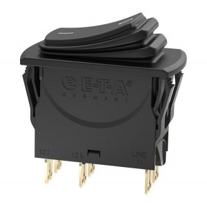 3120-N524-P7T1-W01D-15A, Автоматические выключатели Circuit breaker switch, 15A, 2 pole, 240VAC/ 50VDC, black, sealed IP65
