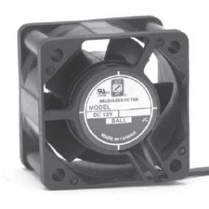 OD4028-12HBXC01A, Вентиляторы постоянного тока DC Fan, 40x28mm, 12VDC, 26.5CFM, Dual Ball Bearing, Lead Wires, Open Collector Tachometer