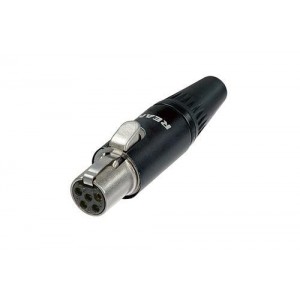 RT5FC-B, Разъемы XLR 5P FEMALE TINY CABLE BLK HSG Au CONT REAN