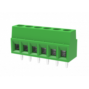 Клемма на плату MC-TE3.81H24C-0001, Клемма, горизонтальный подвод кабеля, на плату, шаг: 3.81 мм, 24 полюса, фиксация провода винтовая, исполнение: стандартное, 160V, 12A, цвет: зеленый