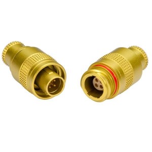 FMP.0M.305.LLCJ, Стандартный цилиндрический соединитель Plug Size 0 5 Contacts Yellow