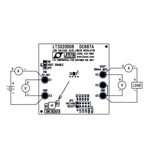 DC687A, Средства разработки интегральных схем (ИС) управления питанием LT3020EDD - Low Voltage VLDO Linear Regu