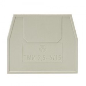 Пластина разд. TWM 2,5-4/15, Разделительная пластина, для клемм WKM 2,5… / WKM 4..., цвет: серый