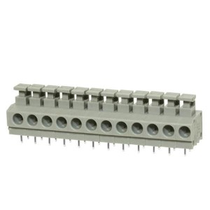 TBL001-500-12GY-2GY, Фиксированные клеммные колодки Terminal block, screwless, 5.00, horizontal, 12 poles, cool gray