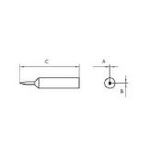 XNT 1SC, Паяльники SOLDERING TIP XNT 1SC, 0.4X0, 15mm