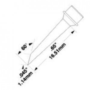 SMTC-1174, Паяльники Cartridge Hoof Long 1.1mm (0.04in) 60Deg