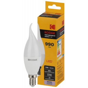 Лампочка светодиодная LED KODAK BXS-11W-865-E14 E14 / Е14 11Вт свеча на ветру холодный дневной свет Б0057637