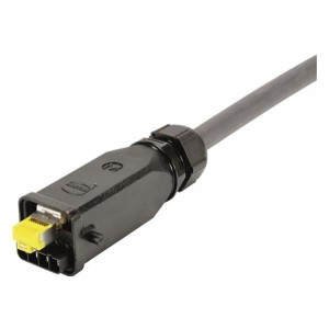 09451251760, Модульные соединители / соединители Ethernet RJI HAN3A RJ45 HYBRID 10G PLUG PLAS