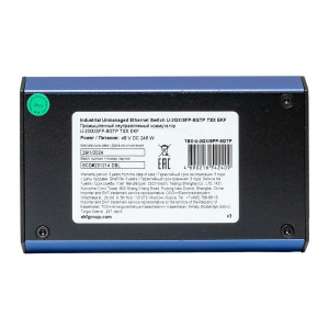 Промышленный неуправляемый коммутатор U-2GX/SFP-8GTP, 2 порта 1000Base-X SFP, 8 портов 10/100/1000Base-T(X) RJ45 c PoE, монтаж на динрейку TSX EKF [TSX-U-2GX/SFP-8GTP]