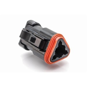 AT06-3S-MM01BLK, Автомобильные разъемы 3-Way Plug, Black End Cap, Black