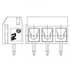 1776244-2, Фиксированные клеммные колодки 2 POS SIDE ENTRY 5MM