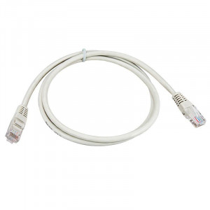 Шнур коммутационный, патч-корд, U/UTP RJ45-RJ45 CAT 5e, PVC, серый, 1,5м 18-1004