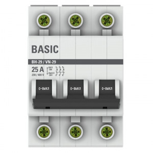 Выключатель нагрузки 3P 25А ВН-29 Basic SL29-3-25-bas