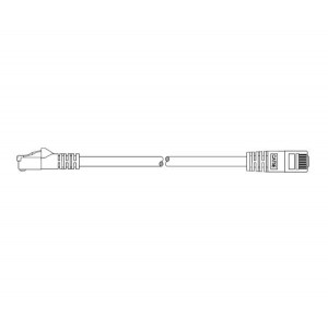 BC-5UW003F, Кабели Ethernet / Сетевые кабели RJ45 CAT5E UNSHLD WHITE W/BOOT 3FT