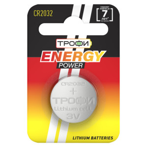 Батарейки CR2032-1BL ENERGY POWER Lithium (10/240/38400) Б0003650