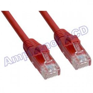 MP-5ERJ45UNNR-014, Кабели Ethernet / Сетевые кабели CAT 5E UTP RJ45 RED 14'