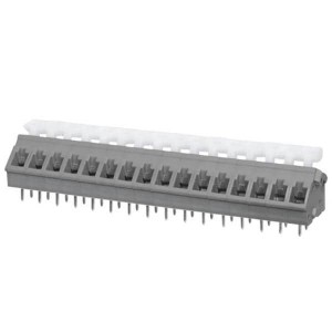 TBL005A-500-16GY-2WT, Фиксированные клеммные колодки Terminal block, screwless, 5.00, 45 , 16, Gray w White Button