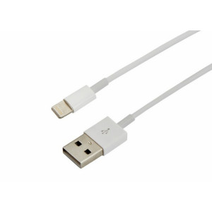 USB-Lightning кабель для iPhone/PVC/white/1m/REXANT/ ОРИГИНАЛ (чип MFI) 18-0000
