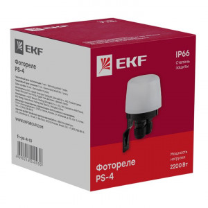 Фотореле PS-4 10А 2200Вт IP66 PROxima fr-ps-4-10
