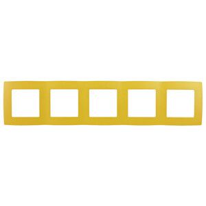 12-5005-21 Рамка на 5 постов, 2, жёлтый (10/100/1600) Б0019418