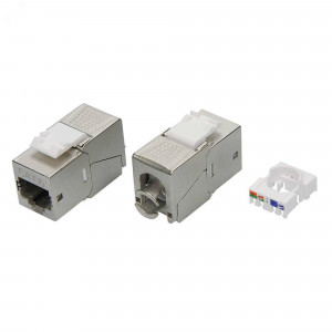 Модуль Keystone RJ45 CAT6 экранированный(STP), 90 градусов, серебристый(форм-фактор S19) RNK6F90TL