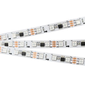 Лента SPI-5000-5060-60 12V Cx3 RGB (10mm, 14.4W/m, IP20) (Arlight, Открытый, IP20)