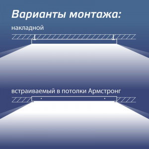 Светильник светодиодный 36Вт 6500К 176-264В 595х595х18 ДВО офисный призма панель KOC_DVO36W6.5K_PR