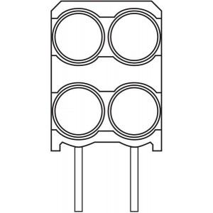 569-0101-111F, Светодиодные индикаторы для печатного монтажа RED DIFFUSED