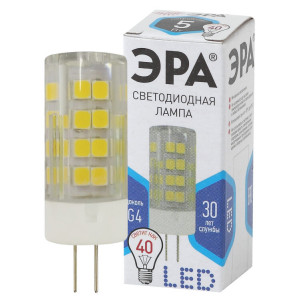 Лампочка светодиодная STD LED JC-5W-220V-CER-840-G4 G4 5Вт керамика капсула нейтральный белый свет Б0027858