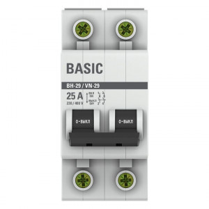 Выключатель нагрузки 2п 25А ВН-29 Basic SL29-2-25-bas