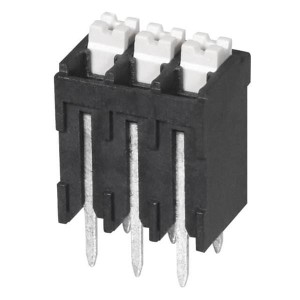 TBLH10V-350-03BK, Фиксированные клеммные колодки Terminal block, screwless, High Temp, 3.5, Vertical, 3, Black w Gray Button