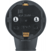 Вилка угловая 61 367 NCA-PLR01-16A-E-IP44-BL с заземл. каучук черн. Navigator 61367