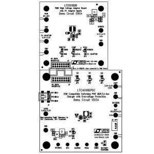 DC1395A, Средства разработки интегральных схем (ИС) управления питанием LT3505 HV Buck regulator board with plug in interface